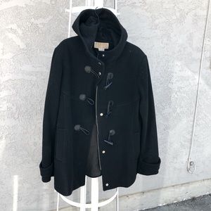 Michael Kors Plus Size Wool Peacoat With Hood XL